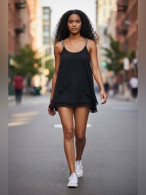 BCX Black Chiffon Dress